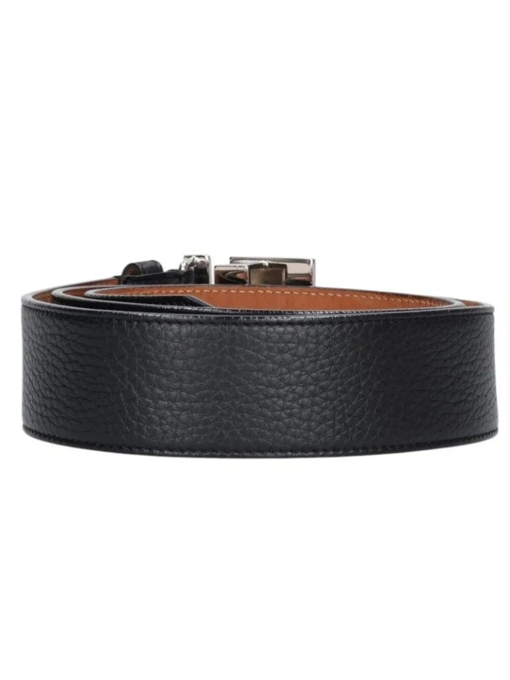 Fendi Logo Buckle Leather Belt 85